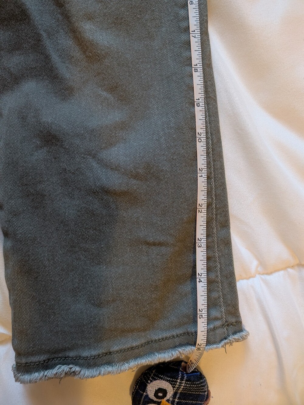 Democracy Women’s Olive Green Straight-Leg Cropped Stretch Waist Jeans Size 6 - Picture 11 of 12